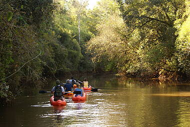 Kayak auf dem San Francisco Fluss als Angebot der Yacutinga Lodge in Puerto Iguazu
