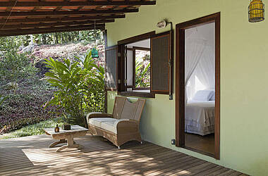 Terasse zur Suite im Hotel O Sitío auf der Ilha Grande
