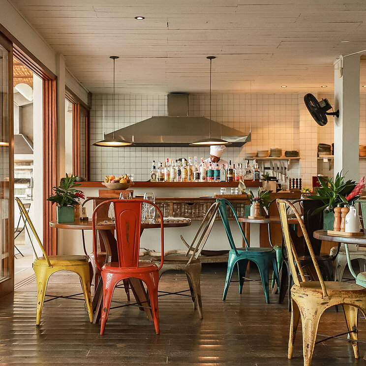 Restautrant und Barbereich im Barracuda Boutique Hotels in Itacare, Brasilien