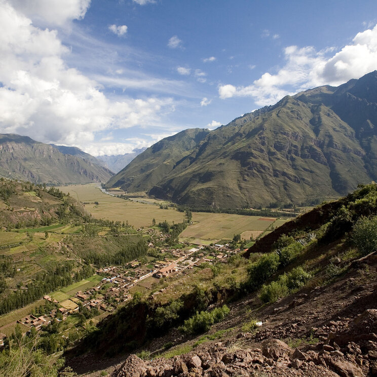 Ausblick auf das Heilige Tal der Inkas in Peru.