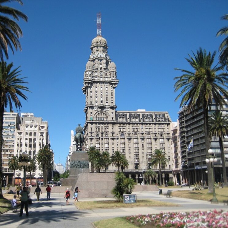 Der Plaza Independencia in der uruguayischen Hauptstadt Montevideo
